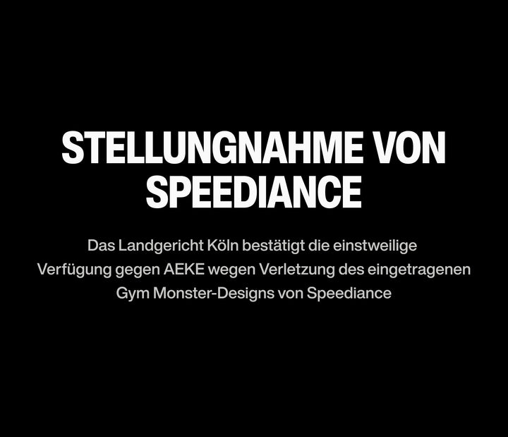 Landgericht Köln bestätigt einstweilige Verfügung gegen AEKE wegen Verletzung des eingetragenen „Gym Monster“-Designs von Speediance