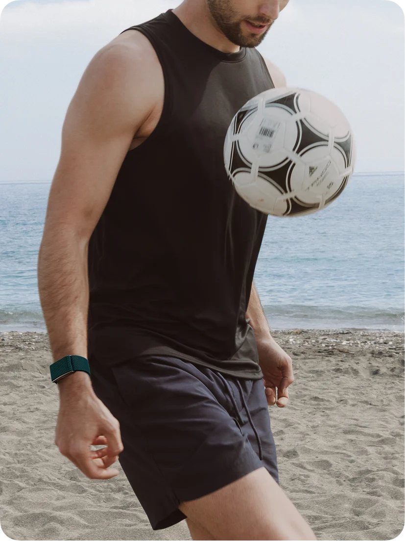 Den Speediance Strap beim Training tragen